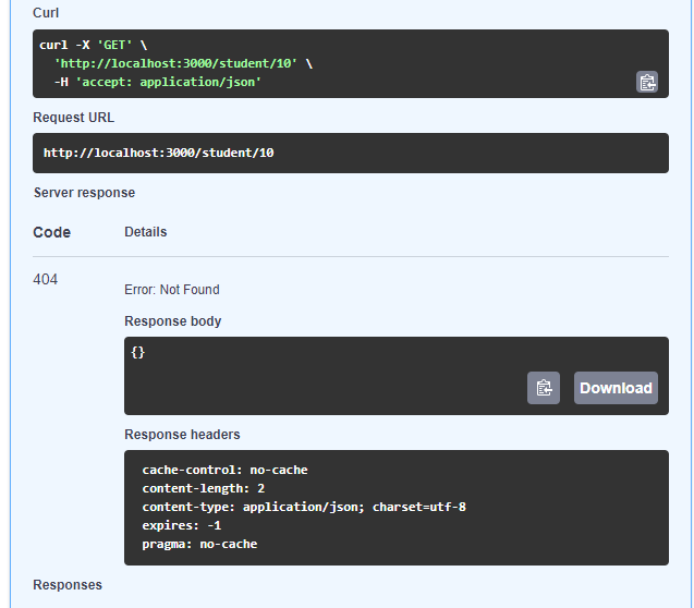this is the response i get